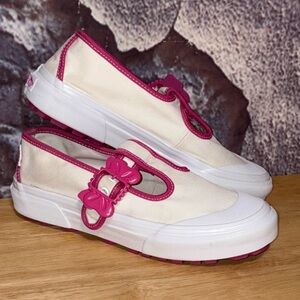 Vans x Barbie Style 93 DX MaryJane Canvas White & Pink Sneakers Men 6.5 Women 8